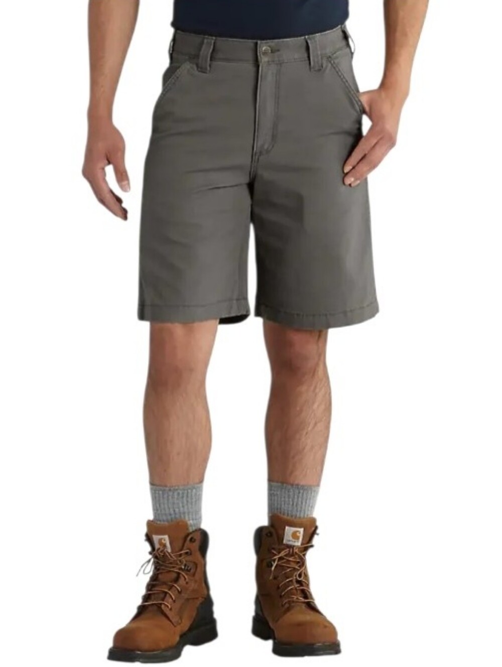 Carhartt Rugged Flex Relaxed Fit Canvas Work Short BS2514-M Gravel Men's Size 36